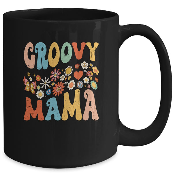 Funny Retro Groovy Birthday Family Matching Cute Groovy Mama Mug 15oz Mug Black back 600x.jpg