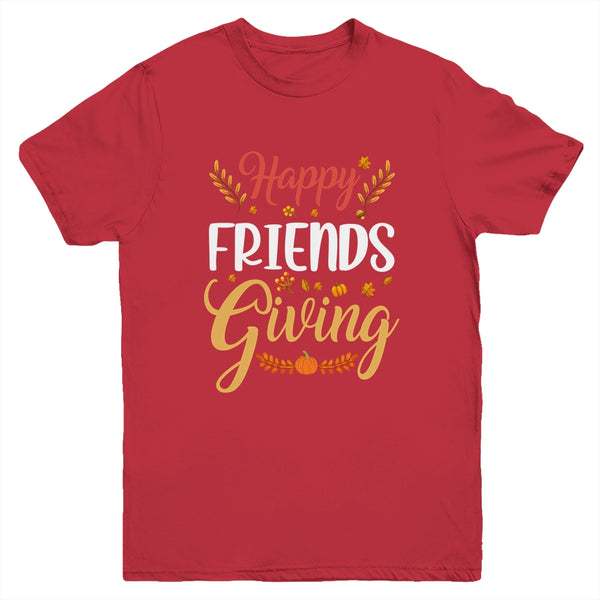 Happy Friendsgiving Turkey Friends Giving Funny Youth Youth T Shirt Red 600x.jpg