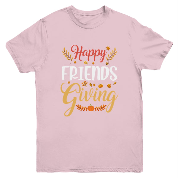 Happy Friendsgiving Turkey Friends Giving Funny Youth Youth T Shirt Light Pink 600x.jpg
