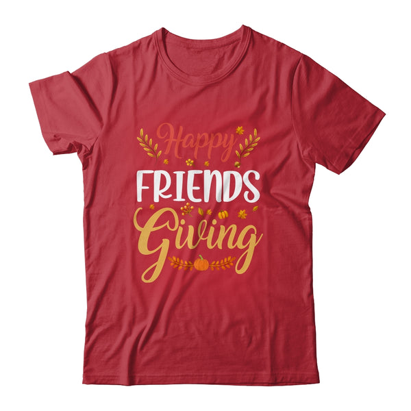 Happy Friendsgiving Turkey Friends Giving Funny Classic T Shirt Red 600x.jpg