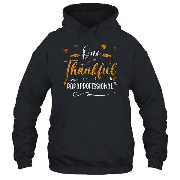 One Thankful School Paraprofessional Fall Thanksgiving Pullover Hoodie Black 600x.jpg
