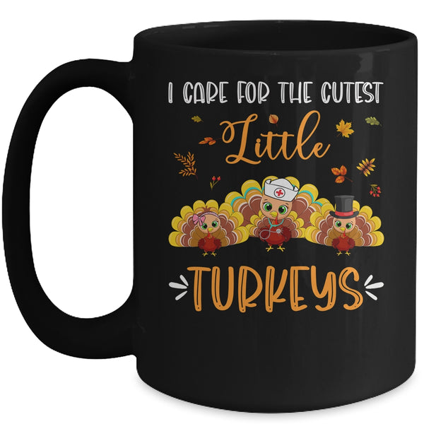 Thanksgiving Nicu Nurse Funny Nurse Turkey Thanksgiving Mug 15oz Mug Black front 600x.jpg