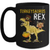 Turkeysaurus Rex Dab Turkey Dino Toddler Boys Thanksgiving Mug 15oz Mug Black front 600x.jpg