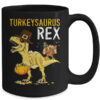 Turkeysaurus Rex Dab Turkey Dino Toddler Boys Thanksgiving Mug 15oz Mug Black back 600x.jpg