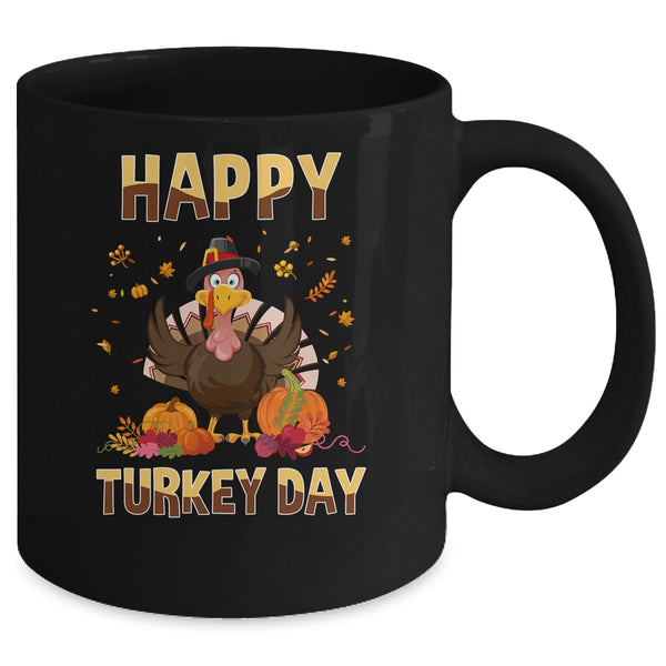 Thanksgiving Holiday Present Happy Turkey Day Mug 11oz Mug Black back 600x.jpg