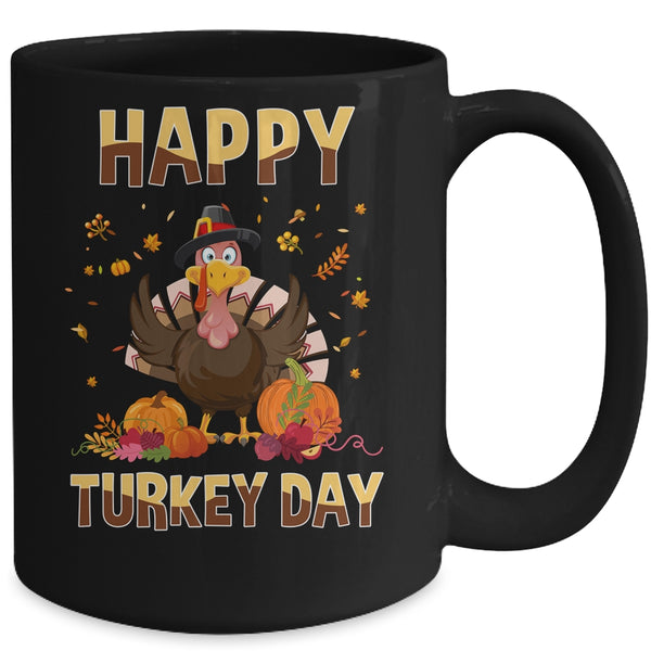 Thanksgiving Holiday Present Happy Turkey Day Mug 15oz Mug Black back 600x.jpg