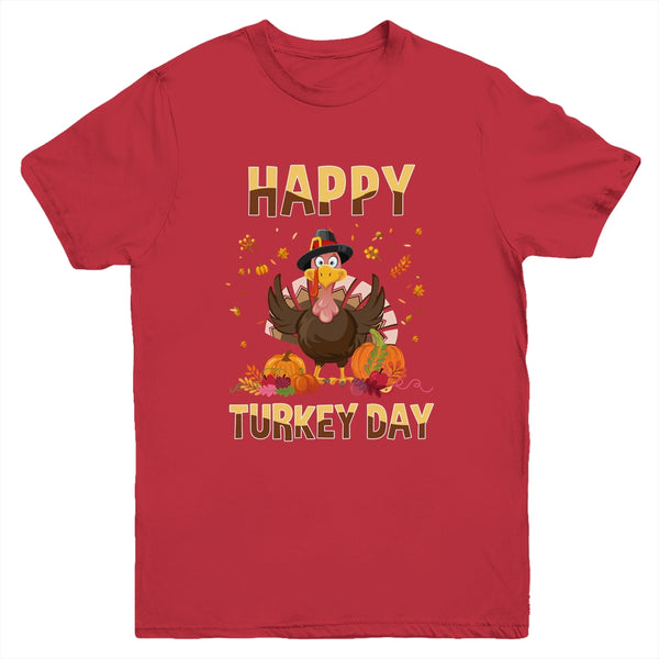 Thanksgiving Holiday Present Happy Turkey Day Youth Youth T Shirt Red 600x.jpg