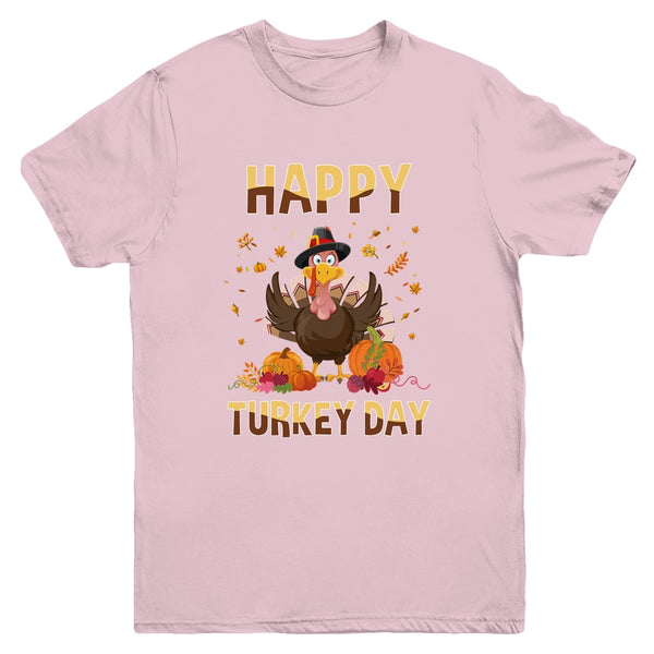 Thanksgiving Holiday Present Happy Turkey Day Youth Youth T Shirt Light Pink 600x.jpg