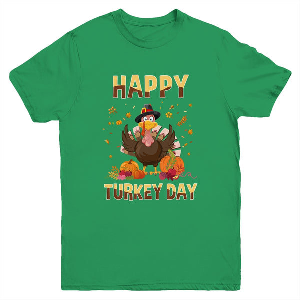 Thanksgiving Holiday Present Happy Turkey Day Youth Youth T Shirt Irish Green 600x.jpg
