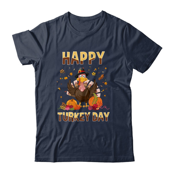Thanksgiving Holiday Present Happy Turkey Day Classic T Shirt Navy 600x.jpg