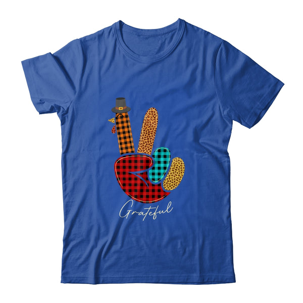 Peace Love Turkey Grateful Turkey Hand Sign Thanksgiving Classic T Shirt Royal 600x.jpg