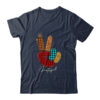 Peace Love Turkey Grateful Turkey Hand Sign Thanksgiving Classic T Shirt Navy 600x.jpg