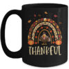 Thankful Thanksgiving Rainbow Turkey Mug 15oz Mug Black front 600x.jpg