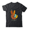 Peace Love Turkey Grateful Turkey Thanksgiving Hand Sign Classic T Shirt Black 600x.jpg