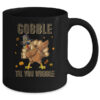 Gobble Til You Wobble Dabbing Turkey Thanksgiving Mug 11oz Mug Black back 600x.jpg