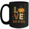 Love Second Grade Happy Fall Thanksgiving Mug 15oz Mug Black front 600x.jpg