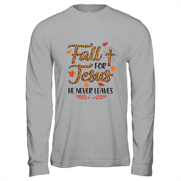 Fall For Jesus He Never Leaves Leopard Partten Long Sleeve T Shirt Sport Grey 600x.jpg