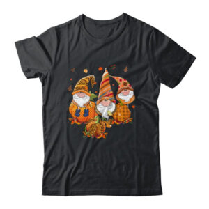 Leopard Pumpkin Print Plaid Gnomes Fall Autumn Thanksgiving Classic T Shirt Black 600x.jpg