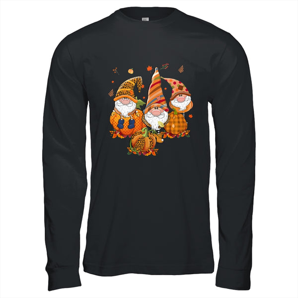 Leopard Pumpkin Print Plaid Gnomes Fall Autumn Thanksgiving Long Sleeve T Shirt Black 600x.jpg