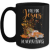 Fall For Jesus He Never Leaves Pumpkin Truck Thanksgiving Mug 15oz Mug Black 600x.jpg