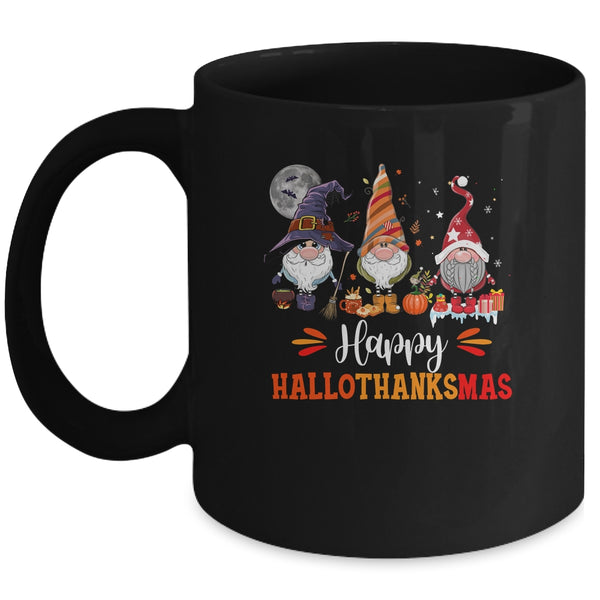 Gnomes Lover Halloween Merry Christmas Happy Hallothanksmas Mug 11oz Mug Black 600x.jpg