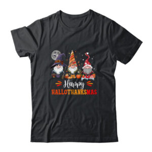 Gnomes Lover Halloween Merry Christmas Happy Hallothanksmas Classic T Shirt Black 600x.jpg