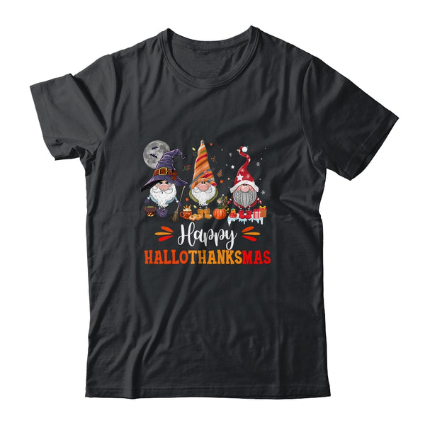 Gnomes Lover Halloween Merry Christmas Happy Hallothanksmas Classic T Shirt Black 600x.jpg