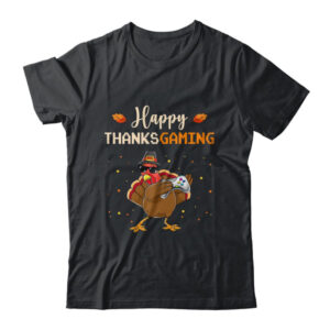 Happy Thanksgiving Video Game Dabbing Turkey Classic T Shirt Black 600x.jpg