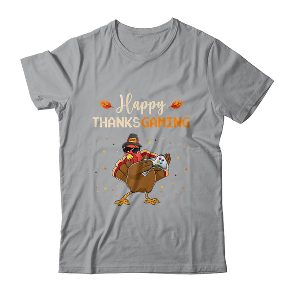 Happy Thanksgiving Video Game Dabbing Turkey Classic T Shirt Sport Grey 600x.jpg