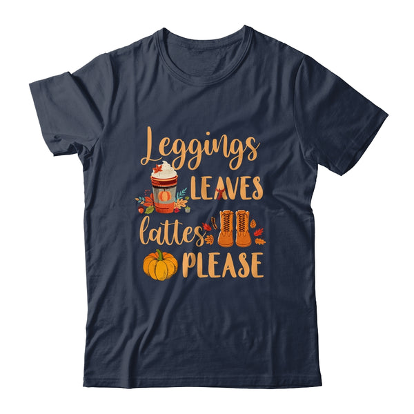 Leggings Leaves Lattes Please Fall Autumn Pumpkin Classic T Shirt Navy 600x.jpg