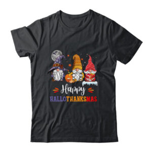 Halloween Thanksgiving Christmas Happy HalloThanksMas Gnomes Classic T Shirt Black 600x.jpg