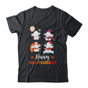 Elephant Halloween Thanksgiving Christmas Hallothanksmas Classic T Shirt Black 600x.jpg