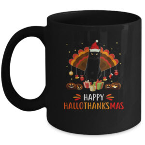 Black Cat Halloween Thanksgiving Christmas Hallothanksmas Mug 11oz Mug Black 600x.jpg