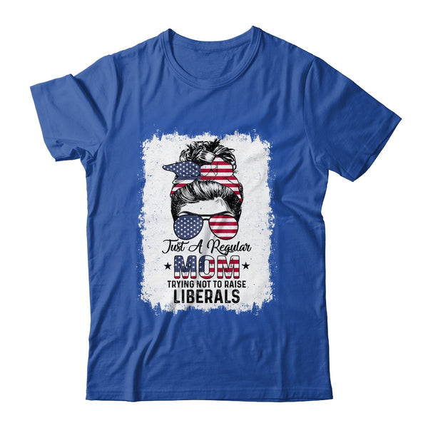 Just A Regular Mom Trying Not To Raise Liberals US Flag Classic T Shirt Royal 600x.jpg