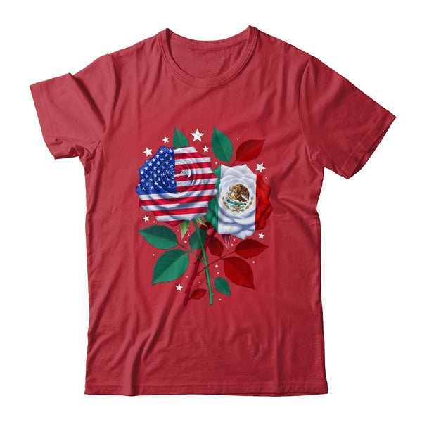 Mexico USA Flag Mexican Flag American Rose Flower Shirt Hoodie Classic T Shirt Red 600x.jpg