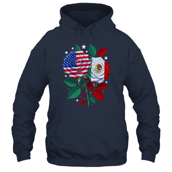 Mexico USA Flag Mexican Flag American Rose Flower Shirt Hoodie Pullover Hoodie Navy 600x.jpg