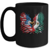 America Mexico Flag Vintage Mexican Roots American Flag Mug 15oz Mug Black front 600x.jpg