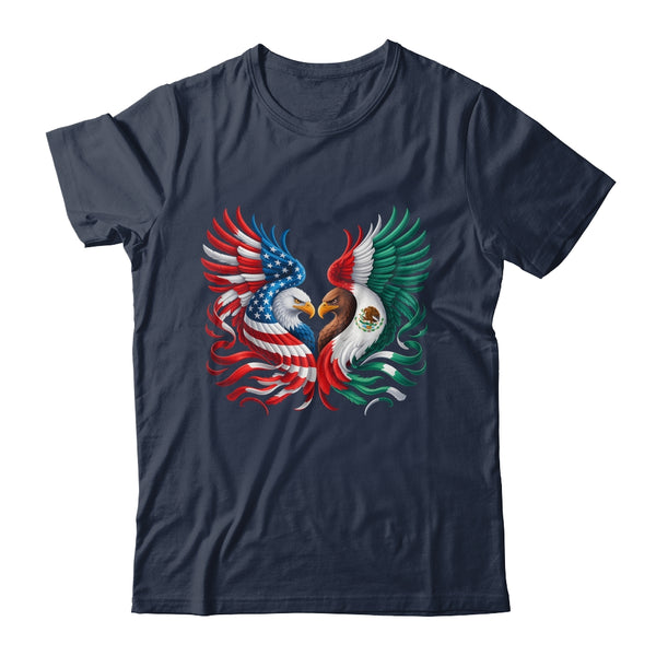 America Mexico Flag Vintage Mexican Roots American Flag Shirt Hoodie Classic T Shirt Navy 600x.jpg