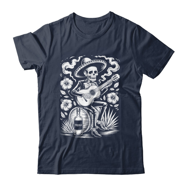 Mexico Vintage Skeleton Guitar Dia De Los Muertos Mexican Shirt Tank Top Classic T Shirt Navy 600x.jpg