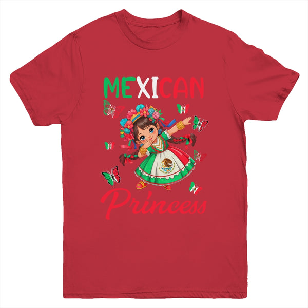 Mexican Princess Flag Latina Mexicana For Girls Kids Youth Shirt Youth T Shirt Red 600x.jpg