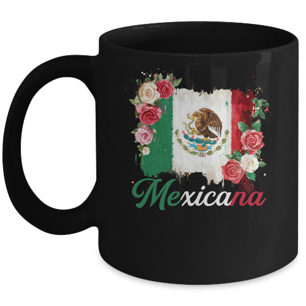 Mexicana Latina Mexico Flag Mexican Girl Mexico Women Mug 11oz Mug Black front 600x.jpg