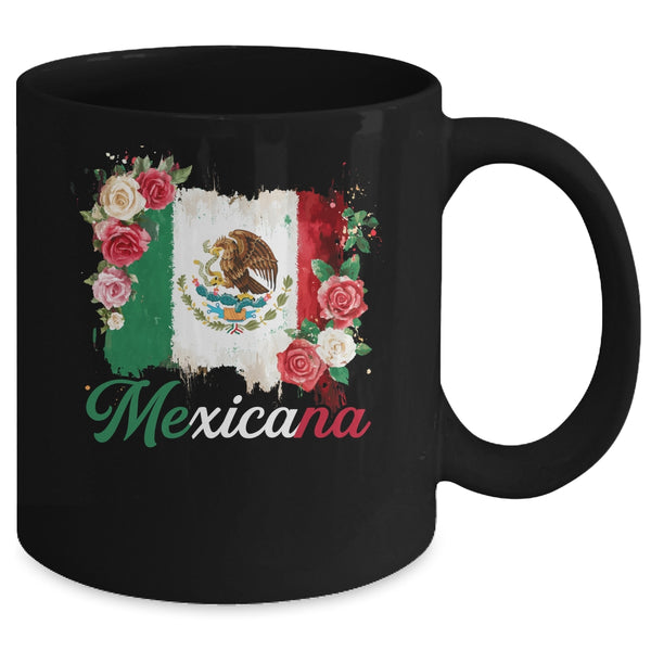 Mexicana Latina Mexico Flag Mexican Girl Mexico Women Mug 11oz Mug Black back 600x.jpg