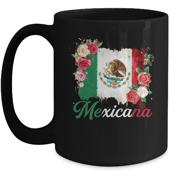 Mexicana Latina Mexico Flag Mexican Girl Mexico Women Mug 15oz Mug Black front 600x.jpg