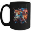 Cat Riding Unicorn USA Flag Patriotic 4th Of July Women Girl Mug 15oz Mug Black front 600x.jpg