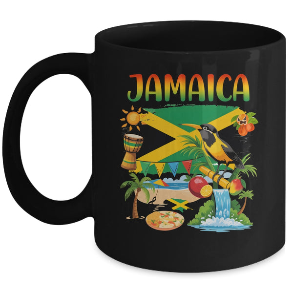 Jamaican Flag Outfit Kids Men Women Novelty Jamaica Flag Mug 11oz Mug Black front 600x 1.jpg