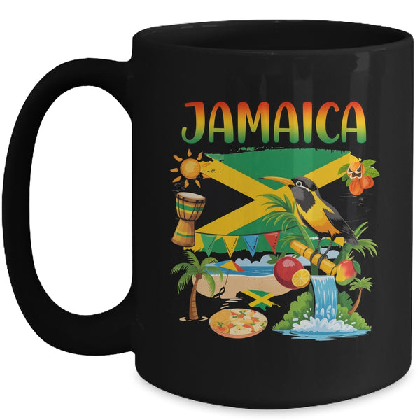 Jamaican Flag Outfit Kids Men Women Novelty Jamaica Flag Mug 15oz Mug Black front 600x 1.jpg