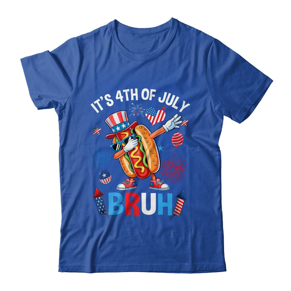 Bruh 4th Of July Boys Kids Hotdog Funny Fourth Of July Shirt Hoodie Classic T Shirt Royal 600x.jpg