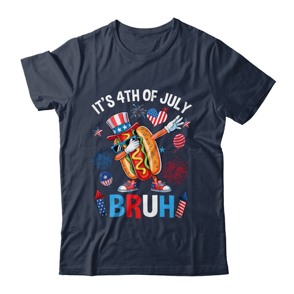 Bruh 4th Of July Boys Kids Hotdog Funny Fourth Of July Shirt Hoodie Classic T Shirt Navy 600x.jpg