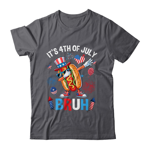 Bruh 4th Of July Boys Kids Hotdog Funny Fourth Of July Shirt Hoodie Classic T Shirt Dark Heather 600x.jpg