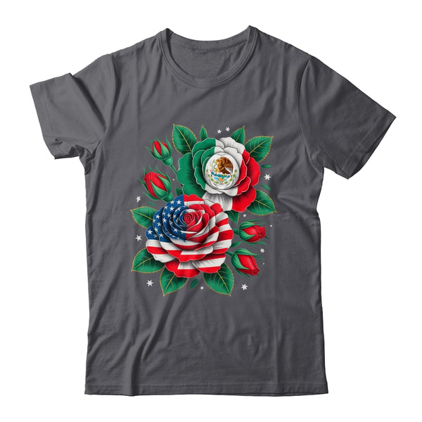 Mexico Mexican Flag USA American Flag Rose Flower Mexicana Shirt Tank Top Classic T Shirt Dark Heather 600x 1.jpg